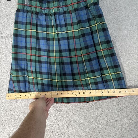 Sport Kilt Pleated Plaid Kilt Women’s Size M Heritage Mini Skirt Dark Academia - Picture 7 of 11